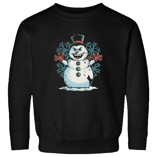 frosty snowman creepy Sweatshirts