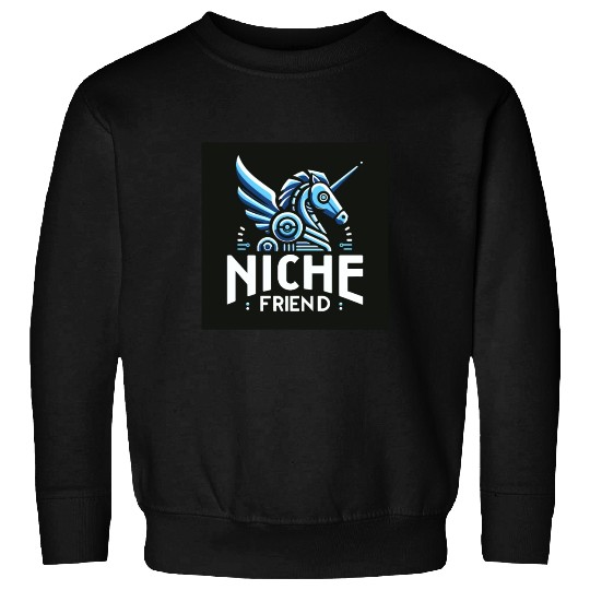 Niche Friend Pegasus Vector Unicorn Head Robot Sweatshirts