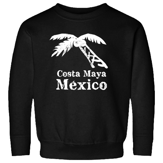 Costa Maya Mexico Palm Tree Vacation Trip Beach Me Sweatshirts