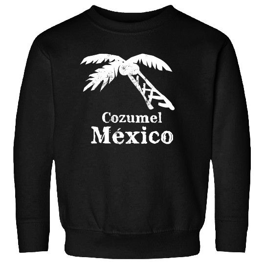 Cozumel Mexico Palm Tree Vacation Trip Beach Men Sweatshirts