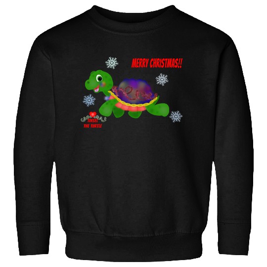 "Tinsel the Turtle" (Snowflake Snuggliezz) Sweatshirts