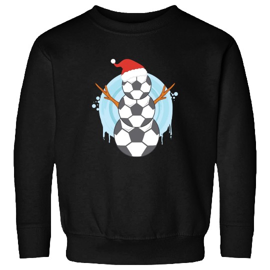 Soccer Snowman Christmas Time Winter Season Sweatshirts