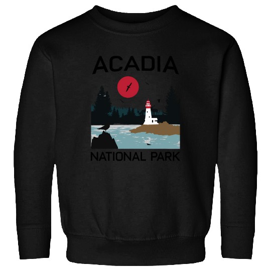 Acadia National Park 80s Maine Mount Island Sweatshirts