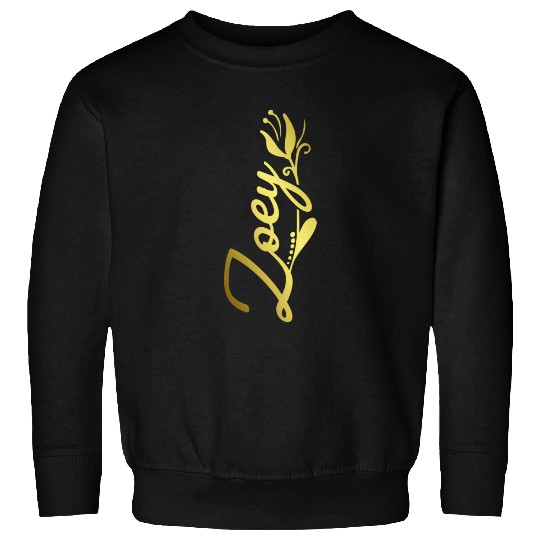 Zoey Name Faux Gold Tulip Flourish Sweatshirts