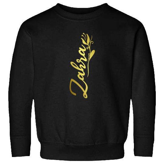 Zahra Name Faux Gold Tulip Flourish Sweatshirts