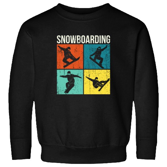 Retro Snowboard And Snowboarding Sweatshirts