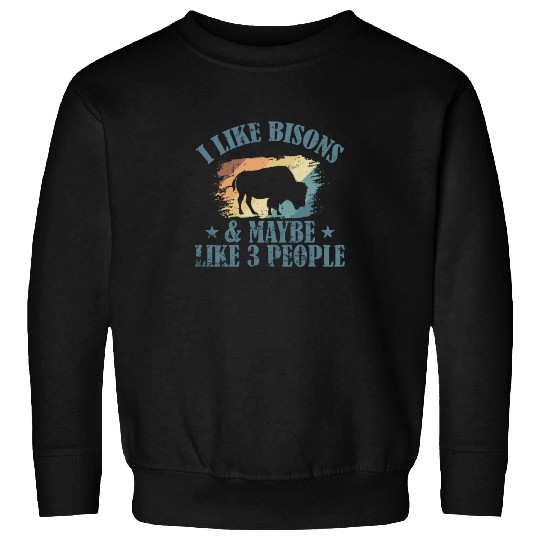 I Like Bisons and Maybe Like 3 People Sweatshirts