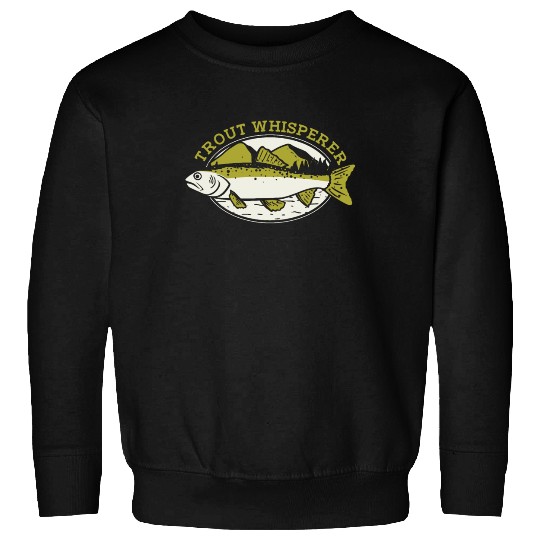 Trout Whisperer Boat Ice Fisherman Deep Sea Fly Sweatshirts