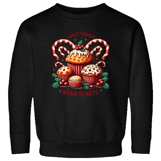 Sweet Treats Vintage Christmas Muffins Baking Sweatshirts