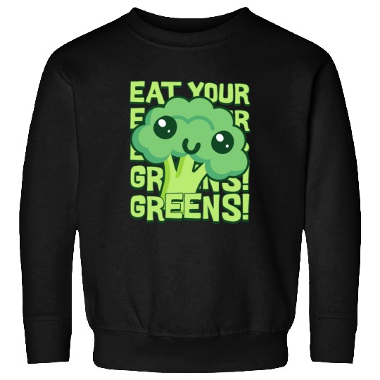 Eat Your Greens! Kawaii Broccoli Sweatshirts