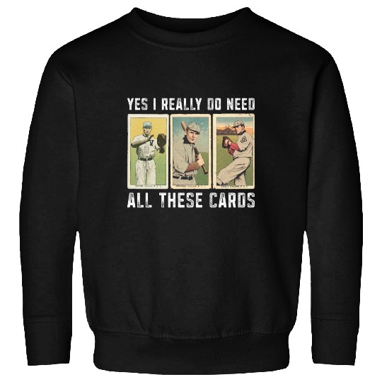 Baseball Card Collector Vintage Baseball Sweatshirts