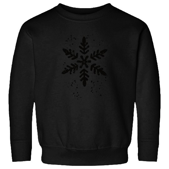 Ink Stamp Style Snowflake Sweatshirts