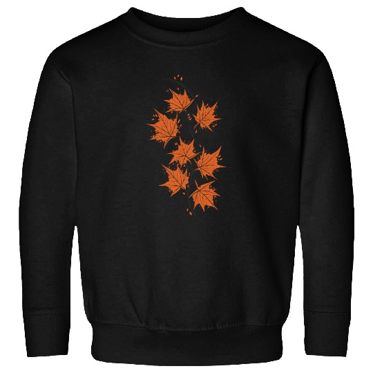 Brown Maple Leaves Sweatshirts