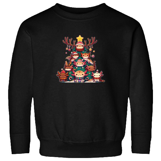 Axolotl Christmas Tree Merry Christmas Sweatshirts