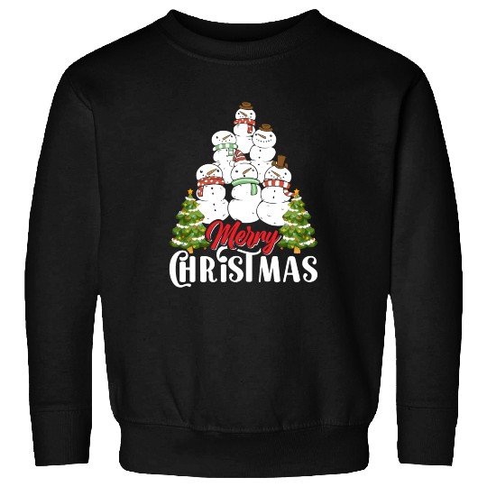 Merry Christmas Snowmen Christmas Tree Sweatshirts