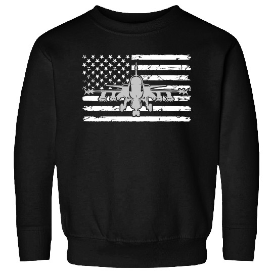 US Flag Airplane Patriotic American Pilot Sweatshirts