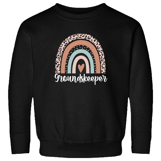 Groundskeeper Rainbow Leopard Funny Groundskeeper Sweatshirts