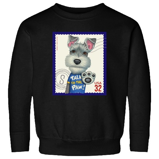Cute Funny Schnauzer Stamp Sweatshirts