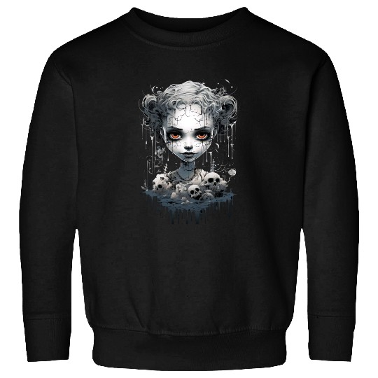 Gothic Girl Halloween Fantasy Dark Sweatshirts