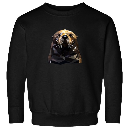 Geometric Style Sea Otter Sweatshirts