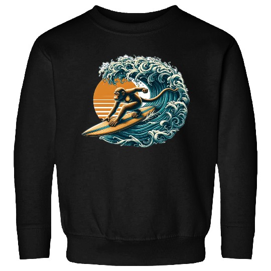 Surfing monkey Sweatshirts