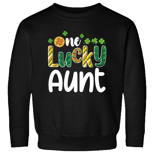 One Lucky Aunt Matching Family St Patrick's Day Sweatshirts