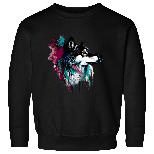 Colorful Wolf Sweatshirts