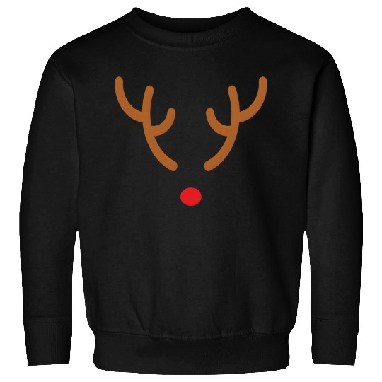 Reindeer Antlers Red Nose Sweatshirts