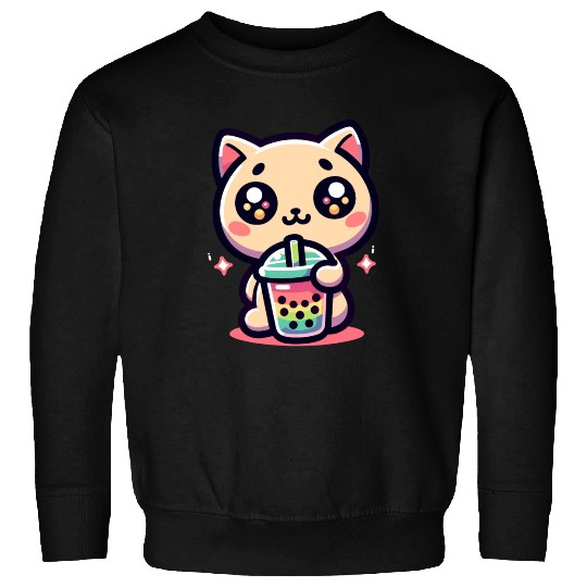 Cat Bubble Tea Boba Kawaii Sweatshirts