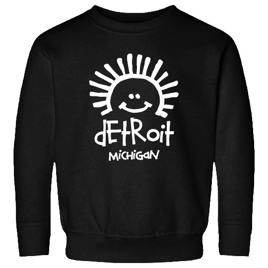 Detroit Michigan Sun Smiley Face Souvenirs Gifts Sweatshirts