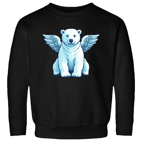 Bear Polar Bear Angel Wings Sweatshirts