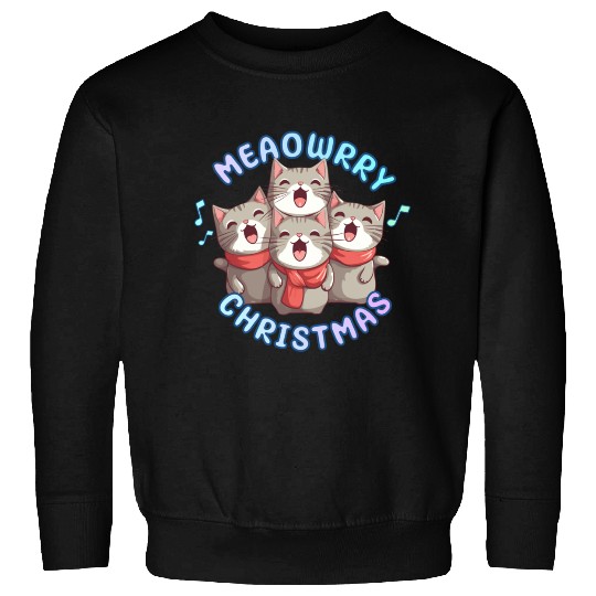 Christmas Kittens sing lovely Christmas song Sweatshirts