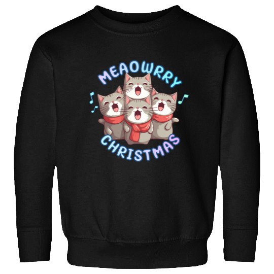 Christmas Kittens sing lovely Christmas song Sweatshirts