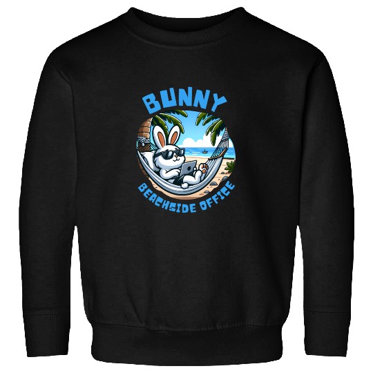Bunny Beachside Office: Work and Waves Sweatshirts