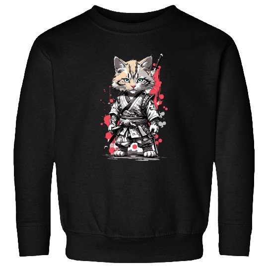 kawaii cat anime japanese retro men women kids fun Sweatshirts