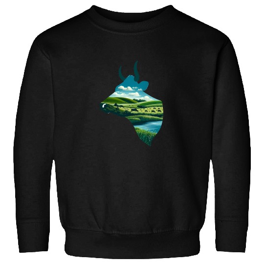 Nature in Cow Pattern Sweatshirts