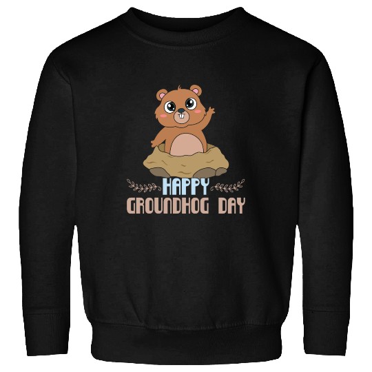 Cute Kawaii Groundhog Happy Groundhog Day Sweatshirts