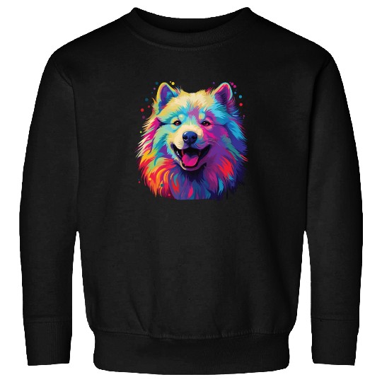 Watercolor Colorful Samoyed Sweatshirts