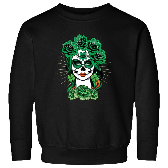 St Patrick's Day Dia De Los Muertos La Calavera Sweatshirts