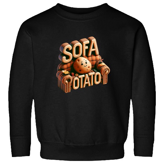Couch Potato Humor 3D Illustration Sweatshirts