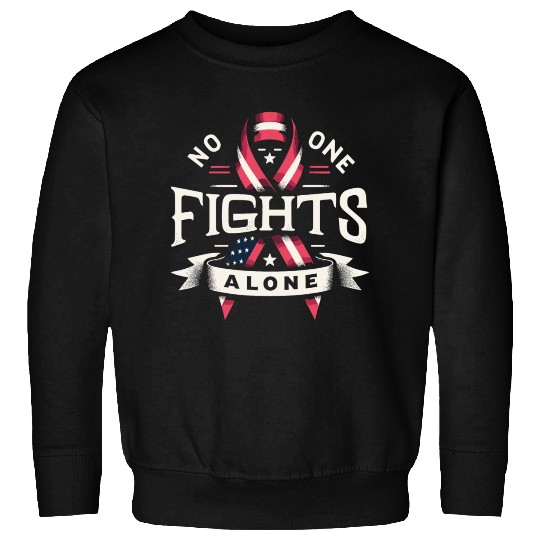 No One Fights Alone US Family Veteran Awareness Sweatshirts