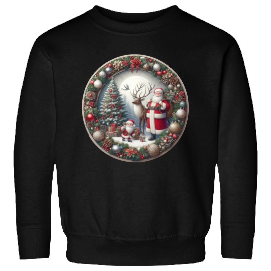 Happy Santa Claus: Traditional Christmas Image Sweatshirts