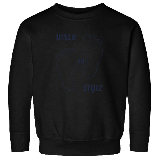 Walk in style - Navy Blue Sweatshirts