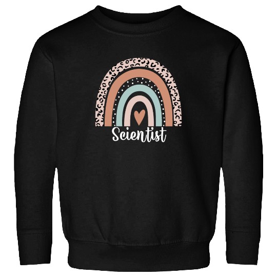 Scientist Rainbow Leopard Funny Scientist Sweatshirts