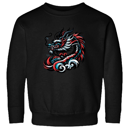 Colorful Chinese Dragon Artwork Essentials Sweatshirts