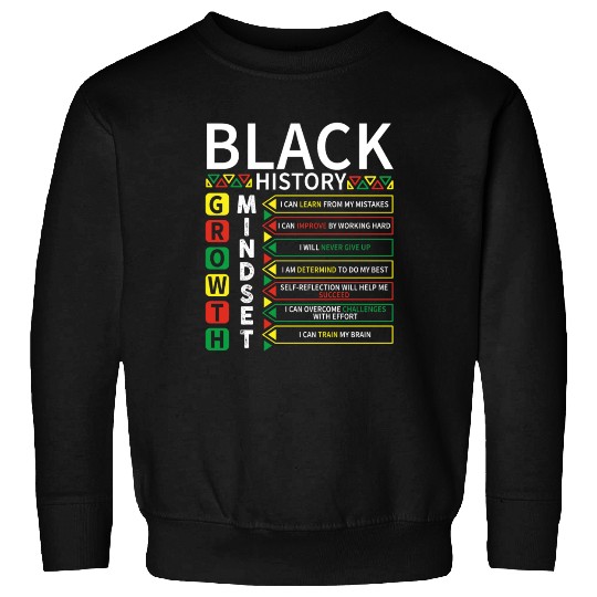 Growth Mindset Definition Black History Month Sweatshirts