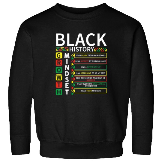 Growth Mindset Definition Black History Month Sweatshirts