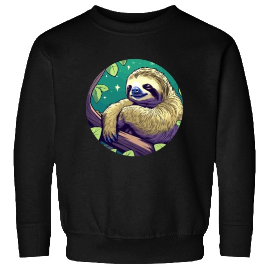 Sleeping Sloth Illustration Sweatshirts