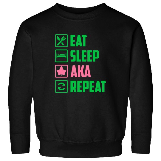 Eat Sleep AKA Repeat Alpha Kappa Alpha Womens Gift Sweatshirts