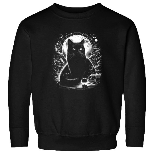 Scary Horror Black Cat Sweatshirts